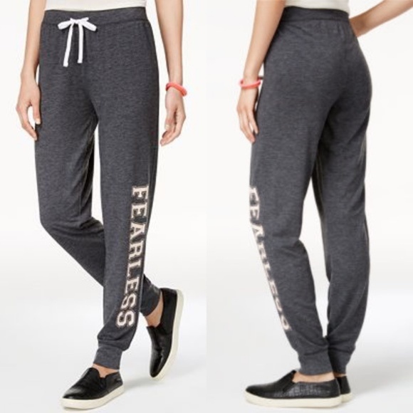 Love Tribe Pants - NWOT Love Tribe Fearless gray jogger pants #E09